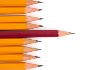 Pencils isolated on a white backgrounds