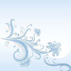 Abstract winter colored flower background.