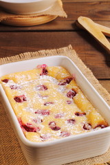 Clafoutis de frambuesas