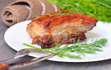 Daked bacon