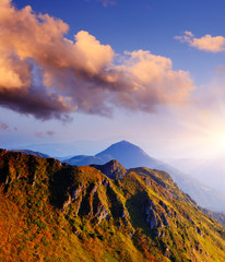 Fototapeta premium Morning light in the mountains