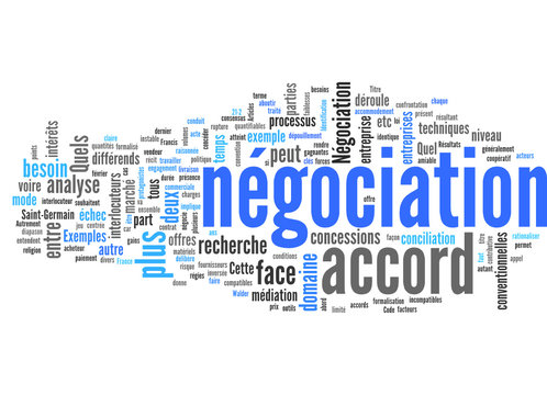N&eacute;gociation (collective, commerciale; tagcloud fran&ccedil;ais)