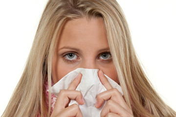 woman with a cold