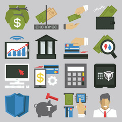 money icon set