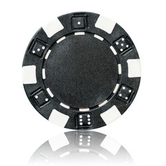 Naklejka premium black poker chip