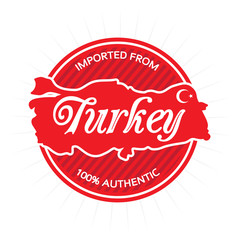 Imported from Turkey Label
