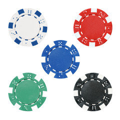 set of poker chips