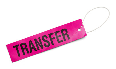 Pink Transfer Tag