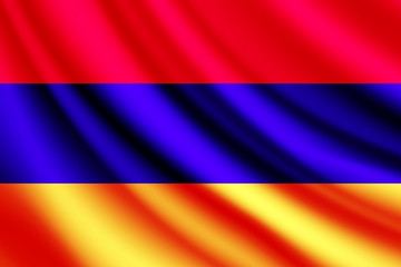 Fototapeta premium Waving flag of Armenia,vector