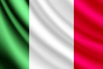 Obraz premium Waving flag of Italy, vector