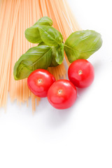 Basilikum Spagetti Tomaten
