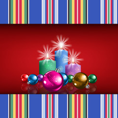 Abstract background with Christmas decorations