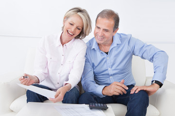 Portrait Of A Couple Enjoying Success