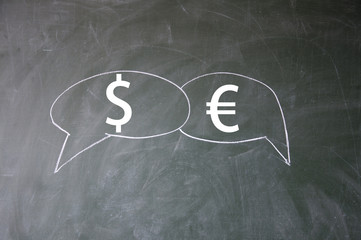 dollar and euro sign