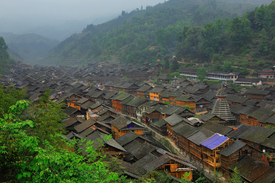 Zhaoxing Town, Liping County, Guizhou, China. Zhaoxing  Village