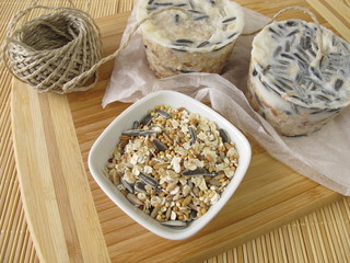 Selbstgemachte Meisenknödel