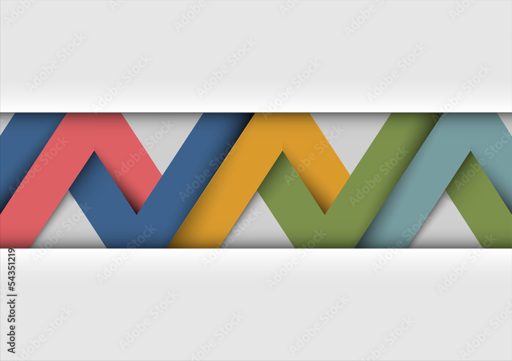 Poster minimalistic background with paper triangles