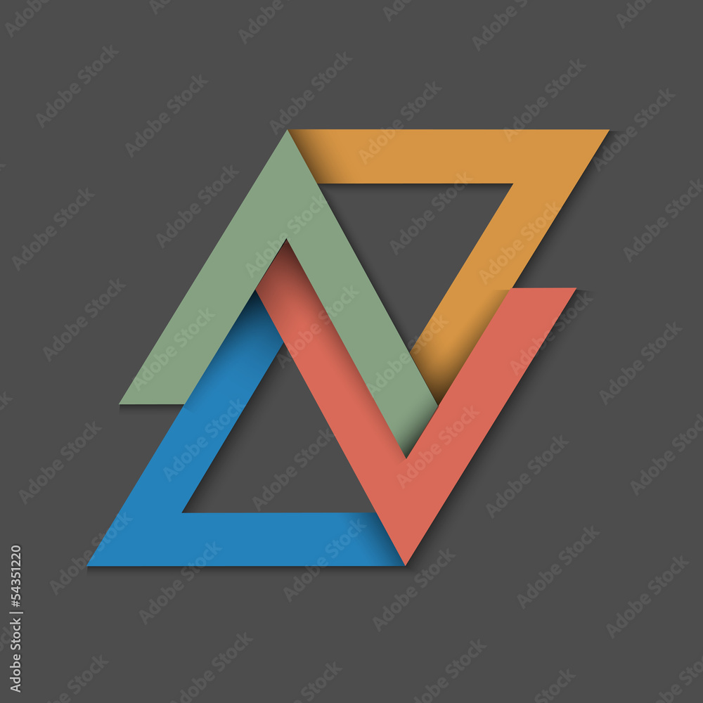 Poster minimalistic background with paper triangles