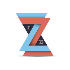 Vertical minimal infographics design with triangles