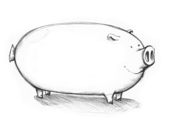 Wurstförmiges Schwein