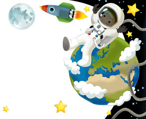 The space journey - happy and funny mood