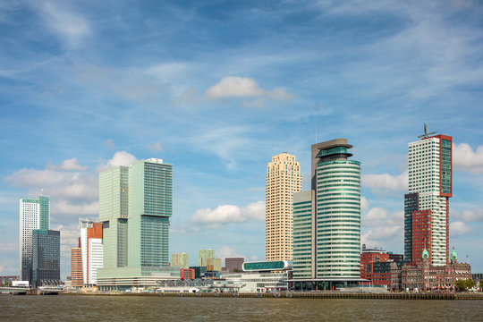 Cityscape of the Dutch city Rotterdam