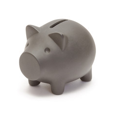 Black piggy bank