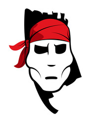 Abstract pirate symbol with bandana