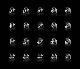 Documents Icons - Set 1 -- Silver Series