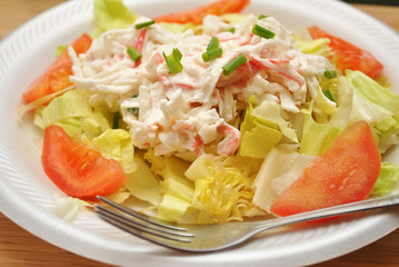 Served Crabmeat Salad Appetizer