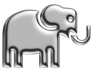 Symbole éléphant chrome