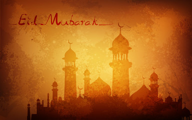 Grungy Eid Mubarak Background