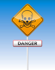 Danger skull traffic