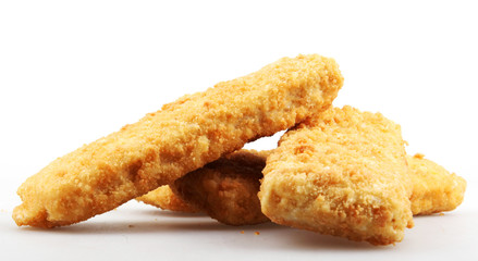 fish fillet on white