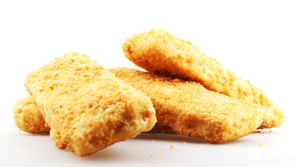 fish fillet on white