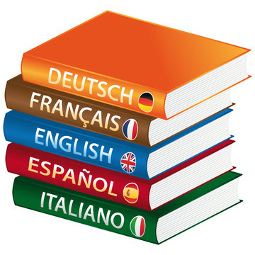 Foreign languages books icon.