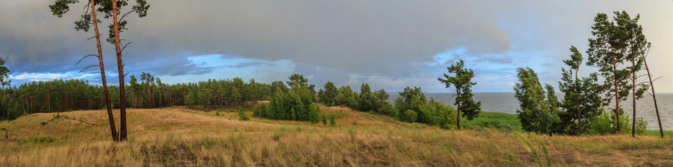 Landscape with a rainbow after the storm