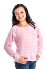 Mixed Race Teenage Girl Smiling.