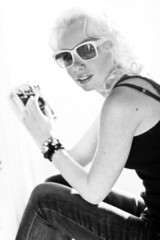 woman photographer with camera