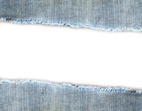 jeans texture over white background