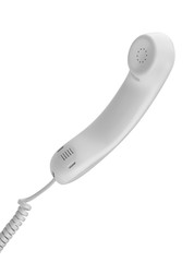 White telephone handset