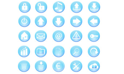 Blue Internet Icons