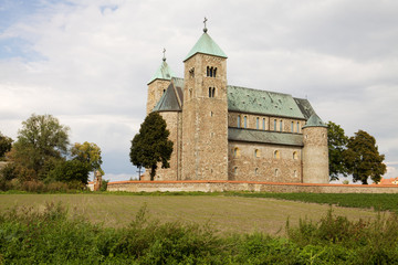 Naklejka premium The Romanesque church in Tum village, Poland