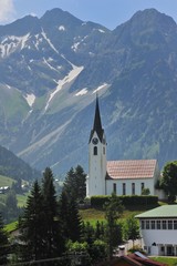 Kirche in Hirschegg Klein Walsertal