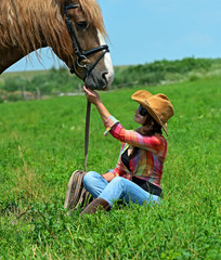 Girl with a horse