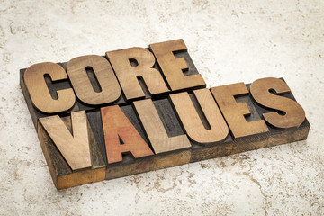 core values  in wood type