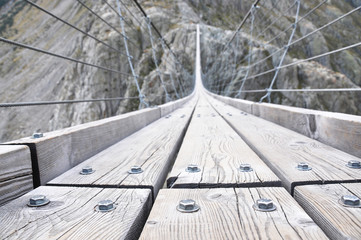 Trift Bridge, the longest 170m pedestrian-only suspension bridge