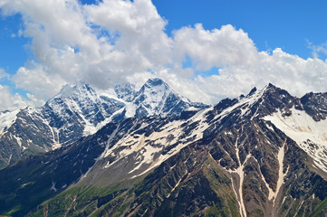 Caucasus mountain peaks near Elbrus