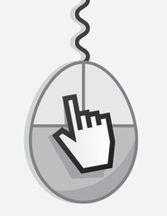 Mouse with digital pointer hand