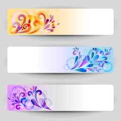 banners with abstract decoration